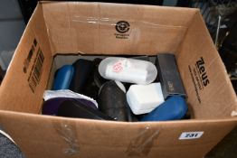 A box of pre-owned glasses to include reading glasses, sunglasses and accessories.