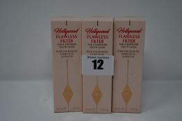 Nine boxed as new Charlotte Tilbury Hollywood Flawless Filter 30ml (For a superstar youth glow).