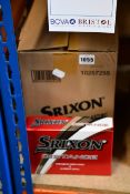 Twelve boxes of twelve as new Srixon Distance golf balls.