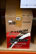 Twelve boxes of twelve as new Srixon Distance golf balls.