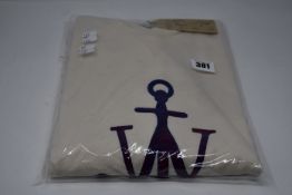 An as new JW Anderson embroidered logo sweatshirt (M?) (RRP £220).
