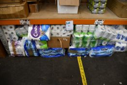 A quantity of assorted toilet and kitchen rolls.