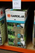 One boxed Gardena wall-mounted automatic hose box 35m 8024 (Viewing advised, item may be slightly