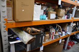 A large quantity of miscellaneous kitchen items to include plates, bins, cups and knives (Over 18s