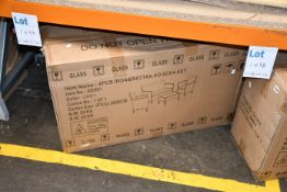 A boxed as new 4 piece iron and rattan KD sofa set (Item no: GD901. Colour: grey).