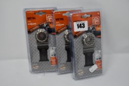 Ten boxed as new Fein Starlock plus precision HCS wood saw blades.