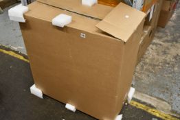 One boxed Cubico Nala 800 floor standing two door van unit gloss white.