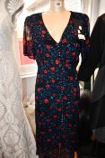 An as new The Kooples Poison Roses on Georgette dress (Size 3 - RRP £318).