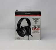 A boxed as new Turtle Beach Ear Force Atlas One Wired Gaming Headset (Box sealed, cosmetic damage to