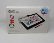 A boxed as new Wacom One Creative Pen Display 13