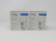 Two boxed as new Ring Chime Pro Wifi Extender and Chimes.