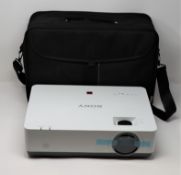 A pre-owned Sony VPL-EW435 Data Projector, with case and accessories.