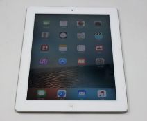 A pre-owned Apple iPad 2 (Wi-Fi/GSM/GPS) 32GB in white, cosmetic wear and small inscription to