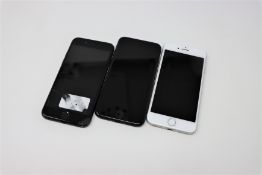 Three pre-owned Apple iPhone 7 (AT&T/T-Mobile/Global/A1778) sold for parts; 1 x Black (iCloud