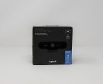 A boxed as new Logitech Brio 4K Stream Edition ultra HD webcam (box sealed).