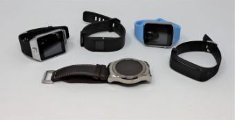 Five pre-owned Smartwatches; 1 x Yacikos Fitness Watch, 1 x Amazqi Smart Watch, 1 x DZ09 Smart