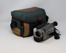 A pre-owned Sony Handycam Vision CCD-TRV46E PAL Video Hi8 Camcorder with two Sony NP-F330 battery