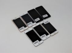Seven pre-owned Apple iPhone 6s (Global/A1688) sold for parts (2 x Space grey, 2 x Rose gold, 2 x