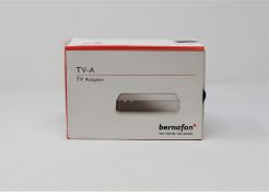 A boxed as new Bernafon TV-A TV Adapter (Model: TVA3 REF: 168631) (Box opened, some cosmetic