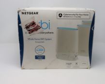 A boxed as new NetGear Orbi Tri-band Whole Home Mesh Wi-Fi System AC3000 (RBK853-100UKS) (Box