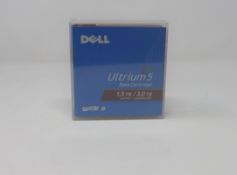 Five as new Dell LTO Ultrium-5 1.5TB/3.0TB Data Cartridges (Dell P/N: 02H9YH) and five as new Dell