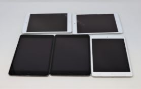 Three pre-owned Apple iPad mini 2 (Retina/2nd Gen, Wi-Fi Only) A1489 and two iPad mini 2 (Retina/2nd