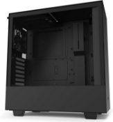 A boxed as new NZXT H510 Compact Mid-Tower ATX PC Case in Black (Model: CA-H510B-B1) (Box opened,