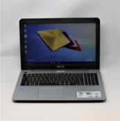 An Acer X555L Laptop in Black with Intel core i3-4005u, 4GB RAM, 1TB HDD running Windows 10 (Hinge