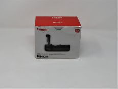A boxed as new Canon BG-E21 Battery Grip for EOS 6D Mark II.