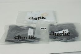 One men's as new Charlie black greco brief size L. One men's as new Charlie Square cut black brief