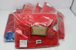 Three as new red polo shirt size 9 y (Pack of two). Four as new Eco Outfitters Red School