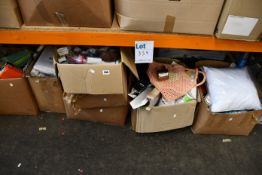 Six boxes of miscellaneous items to include one Paslode F16 angled brads nails and one DeWalt 18GA