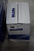 A boxed as new Belden 152 meters spool of mouse wire (Box unsealed).