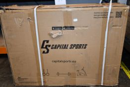 One boxed as new Capital Sports Evo air home exercise bike trainer (Model: FIT17-Evoair-BL).
