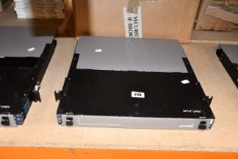 A pre-owned Leviton OPT-X UHDX 1RU Fiber Enclosure (Untested, sold as seen).