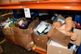 Five boxes of miscellaneous items to include one pair of Title Boxing gel hand wraps, one Partizan