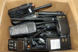 A quantity of pre-owned miscellaneous portable two-way radios and related items to include