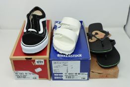 One as new Vans black & white old skool trainers size UK 6.5 (1973657270). One as new Birkenstock