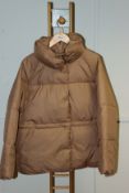 Three as new Lindex dark dusty beige padded jackets, 2 x size S, 1 x size L (7996003).