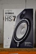 One boxed as new Yamaha HS7 Powered Studio Monitor.