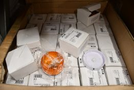 A large quantity of Eaton Solex amber anti tamper lights (Approximately 30).