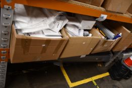 Five boxes of miscellaneous items to include one Silicogel bottle, one Roughneck axe (Weight: 0.6kg)