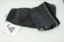 One as new Diesel P-Gitte New panelled trousers in lurex and denim size 25 (Some marks on the