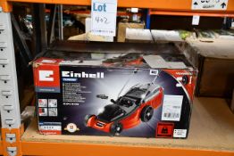 One boxed Einhell Classic GC-EM 1743 HW electric lawnmower.
