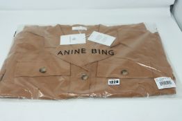 One as new Anine Bing Kaiden Belted Utility Dress In Brown size S (A-02-1009-250).
