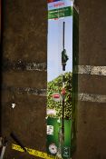 A Bosch universal cordless hedge pole 18 trimmer (Damaged box).