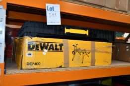 One boxed DeWalt DE7400 Heavy Duty Rolling Saw Workstation and one Stanley Fatmax Express Folding