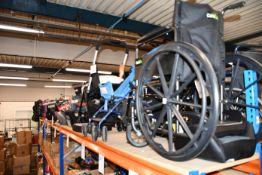 A wheelchair, two buggy/prams and eighteen car seats/booster seats.