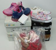 One girl's as new Geox J Android blue shoes size UK 9 (J0245A). One girl's as new Geox J Android