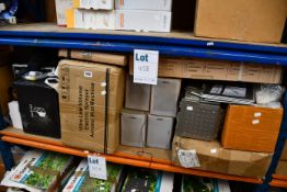 A quantity of miscellaneous items to include one boxed as new Enjoy The Wood Wall Decor Travel Map